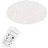 Briloner Leuchten 3328-016 Plafoniera a LED da Soffitto - Dimmerabile, Design con Stelle, Regolazione della Temperatura di Colore con Telecomando, 48 Watt, 4000 Lm, da 3000 a 6000 K - Bianco