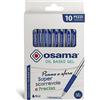 OSAMA - Penne Gel Blu con Inchiostro OBG, Set 10 Pezzi Colorate - Penna Gel Superscorrevole e Precisa a Scatto - Penna a Sfera 1.0 mm Ideale per Cancelleria Scuola, Ufficio, Università e Cartoleria