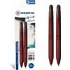 OSAMA 4 Multi Urban - Set Penne Colorate 4 Colori, 2 Pezzi - Penna Multicolore a Sfera 1.0 mm con Inchiostro Nero, Blu, Rosso e Verde per Cancelleria Scuola, Ufficio, Università e Cartoleria