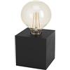 Eglo lampada da tavolo Prestwick 2, lampada da tavolo deco, cubo