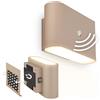 BRILONER Sticklights - Lampada parete senza fili con rilevatore di movimento, batteria ricaricabile, rimovibile magneticamente, applique a batteria, applique da interno, 16x9,5x6,5 cm, beige