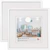 walther design Bianco 30 x 30 cm confezione doppia, Cornice in plastica New Lifestyle KV330WD