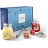 Yankee Candle | Set regalo di Natale | 2 candele profumate in giara media, 2 candele votive piene | Taglia stoppino e puntale per candela con coperchio Illuma | Set di 6 candele |perfetti per le donne