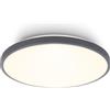 BRILONER - Plafoniera LED, colore della luce bianco caldo, 17,5W, 2400lm, lampada soffitto, plafoniera soffitto, plafoniere da soffitto, plafoniera camera da letto, 33 x 6 cm, antracite