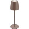 BRILONER - Lampada da tavolo LED senza fili con touch, dimmerabile a passi, regolabile in altezza, lampada da comodino, lettura, campeggio, ricaricabile, esterno, 36x10,5 cm, sabbia umbra