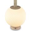 Briloner - Lampada da tavolo senza fili LED IP44 con controllo touch, dimmerabile, luce bianco caldo, batteria sostituibile, lampada da scrivania senza fili, comodino, 18 x 25 cm, Beige
