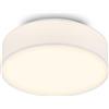Briloner - Plafoniera LED con paralume in tessuto, 16W e 1800lm, luce bianco caldo, plafoniera camera da letto, plafoniere, lampadario, illuminazione soggiorno, 30 x 10,5 cm, Bianco