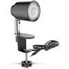 B.K.Licht - Lampada a LED a morsetto - lampada da tavolo con lampadina GU10 da 5W - lampada da lettura - nero 14,6 cm