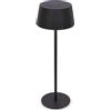 Briloner - Lampada da tavolo senza fili, pannello solare, touch dimmer continuo, ip44, cavo usb-c, CCT, lampada da scrivania senza fili, comodino, 12 x 34 cm, Nero