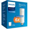 Philips Water Filtri di Ricambio per Erogatore di Acqua Filtrata su Richiesta - Confezione da 6, Filtro Taste+ Che Migliora il Gusto e Riduce le Impurità, Senza BPA