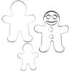 Zenker Set 3 Formine Omino di Pan di Zenzero in Acciaio Inossidabile, Set Tagliabiscotti Grande e Mini per Biscotti di Natale, Lavabili in Lavastoviglie