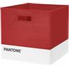 osama home PANTONE Scatola Porta Oggetti Multiuso per Cubo Contenitore Giochi Bambini e Organizer Armadio Salvaspazio, Cesto Portaoggetti Pieghevole anche per Librerie, Cesta Giochi Bambini 32,5x32,5x32,5 cm