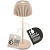 BRILONER - Riffle Nano LED lampada da tavolo senza fili IP44 con bordo luminoso, 6 x 15,5 cm, dimmer touch, batteria sostituibile, lampada da comodino, lampada a LED, lampada a batteria, German Design