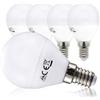B.K.Licht Lampadine LED luce calda con attacco E14 (piccolo), 5W equivalenti a 40 W, 470 Lumen, set di 5, luce a sfera per plafoniere e lampade, per illuminazione da interno, luce calda 3000K