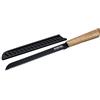 Nirosta Coltello Pane da cucina in acciaio inox, lama con rivestimento antiaderente, manico in acacia 100% FSC, coltello con custodia protettiva, lavare a mano, dimensione 33 cm, Linea Flow