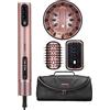 BaByliss Air Wand, Asciugacapelli, Piastra Lisciante, Styler e diffusore | Spazzola ad aria per capelli bagnati e asciutti, senza danni da calore, ultraleggera, ionica, 3 accessori, Rosa, AS6556E