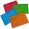 Pigna, Buste trasparenti per fogli A5 con bottone MONOCROMO PPL, colori assortiti, confezione 12 pezzi