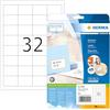 HERMA Etichette Universali, 48,3 x 33,8 mm, Etichette Adesive A4 per Stampante, 32 Etichette per Foglio, Bianco