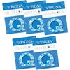 Pigna, Confezione 5 pezzi Blocco collato QUABLOCK A5, Carta 80 gr.,50 fogli con 4 Fori per archivio,interno 5M, quadretti 5 mm