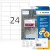 HERMA Etichette Impermeabili, 66 x 33,8 mm, Etichette Adesive A4 per Stampante, 24 Etichette per Foglio, Bianco