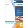 HERMA Etichette per Pacchi e Spedizioni, 50 x 142 mm, Etichette Adesive A4 per Stampante, 8 Etichette per Foglio, Bianco