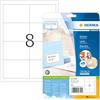 HERMA Etichette Universali A4, 97 x 67,7 mm, Bianco, 200 Etichette / 25 Fogli, Adesivo Permanente