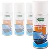 D.RECT Aria Compressa Spray 4x400ml - Purificatore D'aria Compressa, Pulitore per Tastiera, Computer Fotocamera Telefono Cellulare - Pulizia PC Inodore, Pulitore per Computer e Tastiera