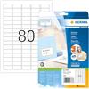 HERMA Premium - Permanent selbstklebende, Matte laminierte Papieretiketten - Weiß - 35.6 x 16.9 mm 2000 Etikett(en) (25 Bogen x 80)