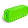Pigna, Astuccio Bustina in morbido Silicone, Monocromo FLUO con zippona, Colore Verde,Confezione 1 pezzo