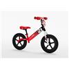 Bicicletta Senza Pedali Balance Bike per Bambini 10 Pollici Cross Rosso e Nero