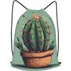 Anceky Borsa con coulisse per donna, borsa sportiva leggera da palestra, zaino da calcio botanico disegnato a mano per viaggi