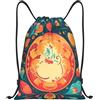 Anceky Borsa con coulisse leggera, piccola, borsa da palestra per donna, modello di Pasqua, zaino da calcio per viaggi sportivi