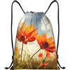 Anceky Borsa con coulisse leggera, piccola borsa da palestra per donna, zaino da calcio Flower Under the Sun per viaggi sportivi