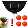 WARMWOO Trampolino da basket, mini canestro da basket con 3 mini palloni da basket, set di accessori per trampolino, per adulti interni ed esterni, nero