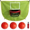 Generico Canestro da Basket per Trampolino - con Pompa per 3 Palline Attacco Portati