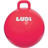 LUDI Pallone per Saltare XXL Rosso, Ludi, Maniglia Anatomica - Pallone Gonfiabile Grande - Plastica Spessa ed Elastica - Giocattolo al Chiuso e all'Aperto