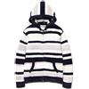 gelato piqué Felpa con cappuccio gelato piqué Smoothie Random Border Navy Soft Cream Textu...