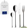 Villeroy & Boch Udine Servizio di Posate per 6 Persone, Acciaio Inossidabile, Argento Inossidabile, 24 Pezzi