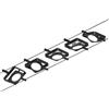 Paulmann 94424 Set sistema a cavo LED Corduo MacLED DC incl. 5x4,5 Watt espandibile Nero opaco, cavo metallico cromato 3000 K