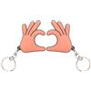 Mr. Wonderful - Set of 2 keyrings - Heart hands