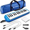 CAHAYA Melodica 32-Tasti Pianoforte a Bocca: con 4 Bocchini Pianola a Bocca con Custodia per Trasporto Strumento Musicale per Principianti Bambini CY0050-2