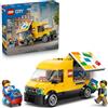 LEGO City The LEGO Van Toy - Delivery Truck Model Building Kit w/ 2 Minifigures, Trolley & Accessories - Birthday Gift Idea for 6+ Year Old Boys - 60500