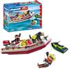 PLAYMOBIL Action Heroes 71464 Gommone dei Pompieri e acquascooter, Inclusi Maschere da Sub e Pinne, Giochi di Ruolo Divertenti, Giocattolo sostenibile per Bambini dai 4 Anni in su