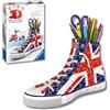 Ravensburger - Puzzle 3D Sneaker Union Jack, Portapenne 112 Pezzi, 8+ Anni