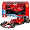 Burago Bburago - Ferrari SF-23 "The First Lap" Test Fiorano 2024#44 Lewis Hamilton, Modellino Auto in Scala 1:43, Replica con Licenza Ufficiale Ferrari, Età Consigliata 36+ Mesi