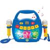 Lexibook - Paw Patrol - Lettore Musicale Karaoke Portatile per Bambini - Microfoni, Effetti di Luce, Bluetooth, Blu/Rosso, MP320PAZLXB