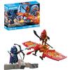 PLAYMOBIL Hero Drone vs. Evil Ninja Set da gioco con statuine, Drone degli eroi contro ninja cattivo