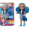 Rainbow High Littles - Sapphire Bradshaw - Bambola fashion piccola e snodabile - Bambola blu alta 14 cm con borsa e animale domestico magico Yeti - Per bambini e collezionisti