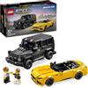 LEGO Speed Champions Mercedes-AMG G 63 e Mercedes-AMG SL 63, Macchine Giocattolo da Costruire, 2 Modellini di Auto per Bambini e Bambine da 10 Anni con Minifigure di Piloti, Regalo di Compleanno 76924