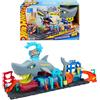 Hot Wheels City Autolavaggio Mega Squalo con macchinina che cambia colore